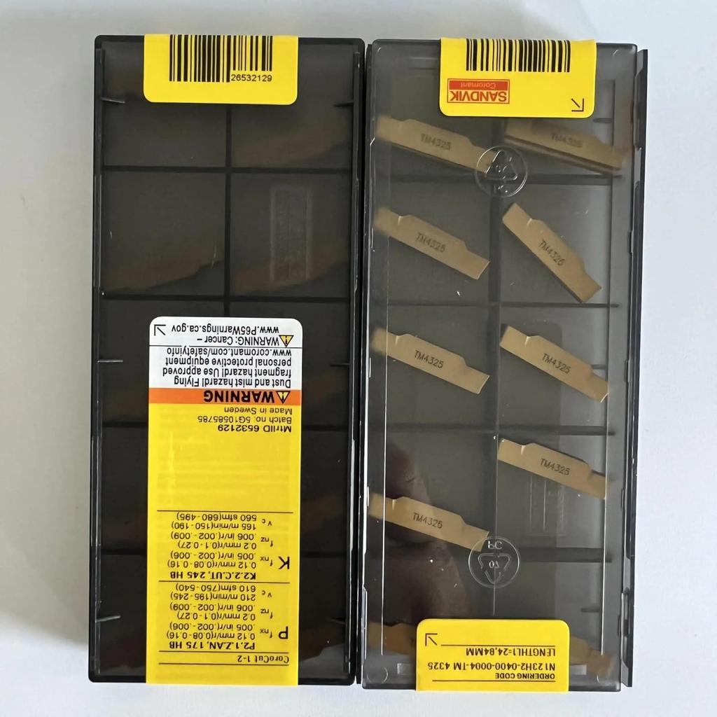 Original Sandvik / N123H2-0400-0004-TM 4325 /Carbide CNC Blade 10 PCS
