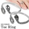 Gin no Snake Design Zehenring Einheitsgröße Silber 925 Zehenring [Shinjuku Kura] (Schwarz) Damen