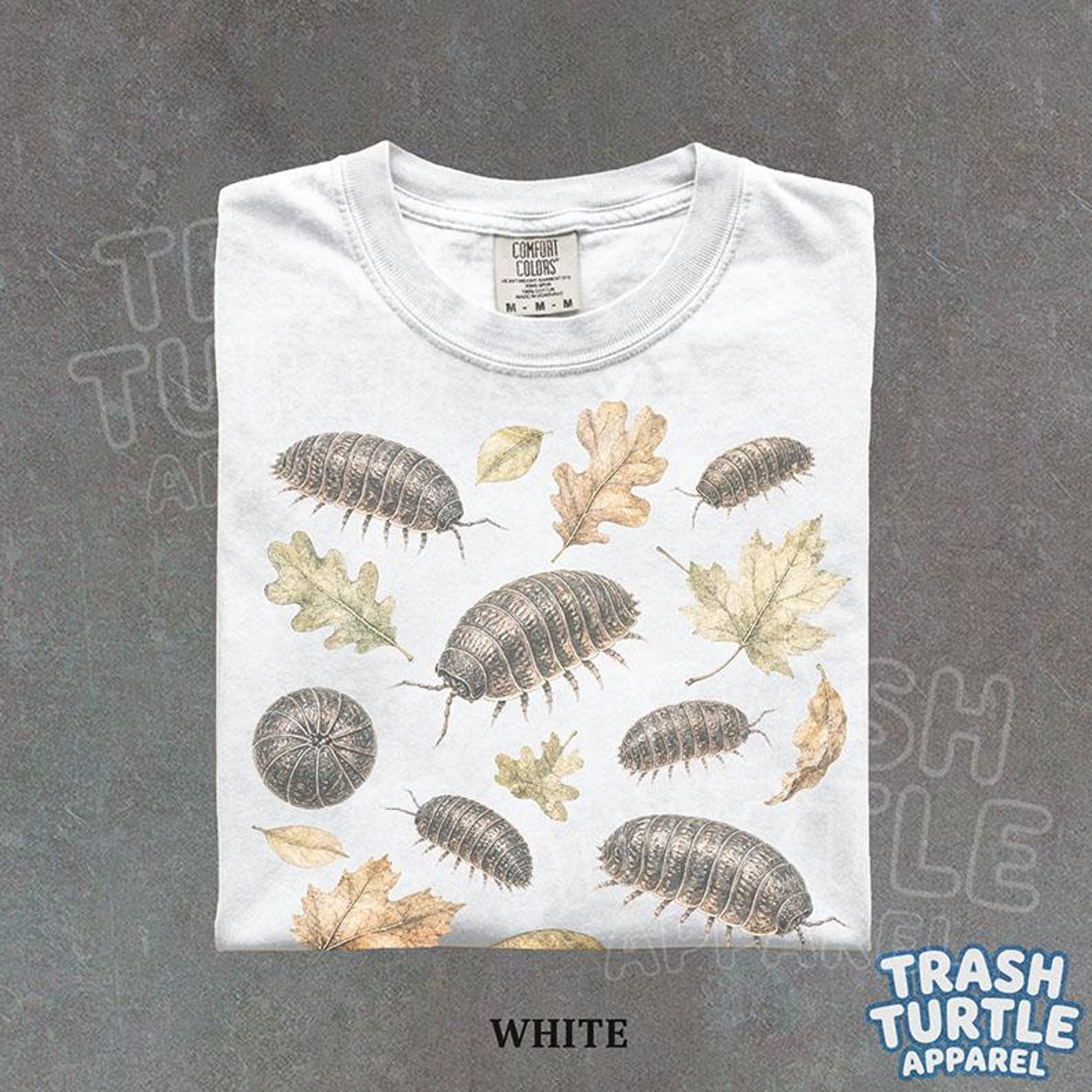 Isopod Rollie Pollie Shirt Retro Cottagecore Bug Lover TShirt Cute Insect T-shirt Vintage Graphic Gift Tee L