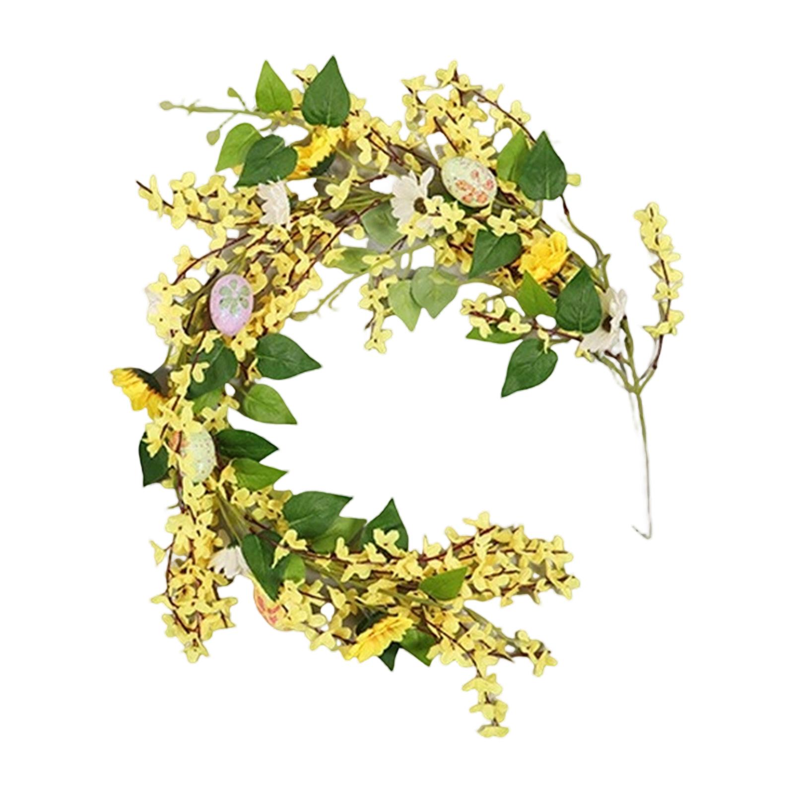 

Easter Egg Vine Party Decorations,Holiday Mantel And Door Decor For Indoor Outdoor, Party Wall Display, Home Table Setting One Size жовтий