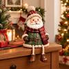 Christmas Resin Character Decoration with Separate Rope Legs, Figurine for Seasonal Home Displays