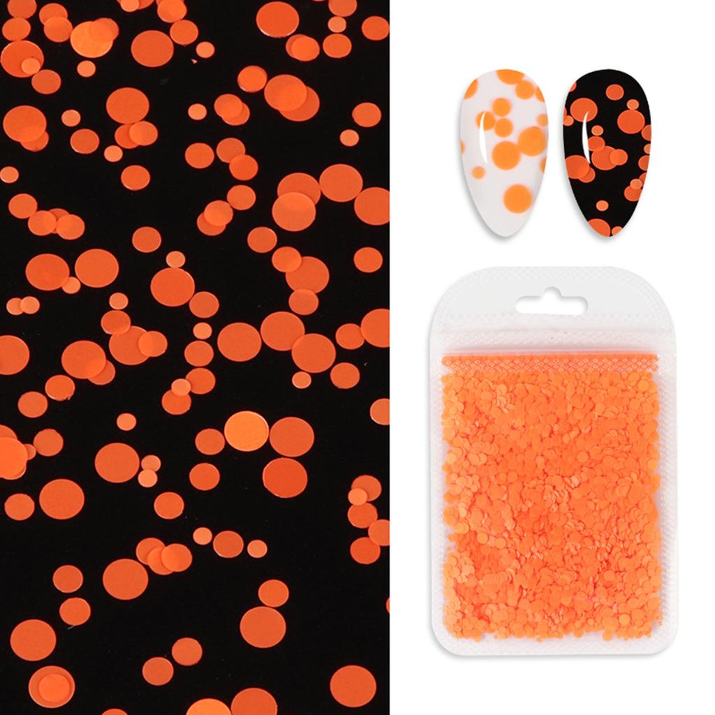 Fluorescent Circular Nail Glitter Decoration With Nail Glitter Nail Patch