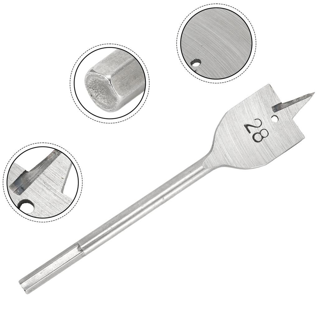 Woodwork Flat Wood Drill Bit Spade Woodworking Drill Bits HCS Wood Drilling 20/22/25/28/30/32mm Hand Tools