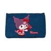 Sanrio Sagara Embroidered Denim Pouch KUROMI Japan NEW Sanrio Characters