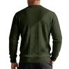 Men's Geometric Jacquard Textured Crew Neck Sweatshirt, Long Sleeve X Stitch Decor Casual Pullover Top for Daily Wear