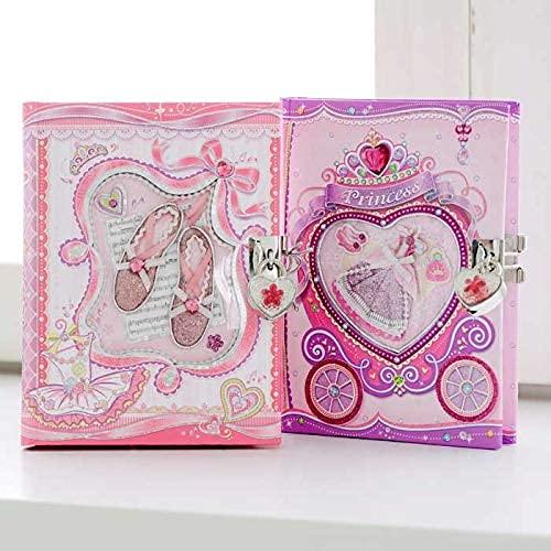 PECOWARE Journal with Lock, Ballet Pattern, Pink, Pecowear Stationery, Diary, Planner, Notebook, Kids, Girls, Birthday Gift