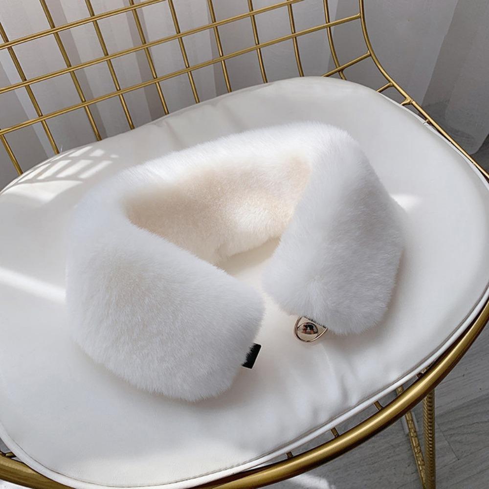 Winter Furry Fur Collar Plush Fake Fur Scarf New Faux Fox Fur Collar Shawl