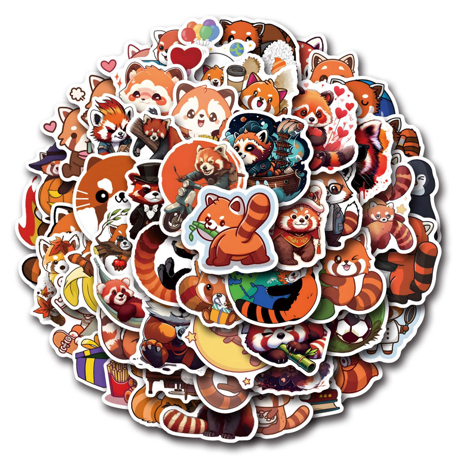 

55 Наклеек с новой граффити-пандой, декоративные наклейки для самоката, чашки для воды, шлема, водонепроницаемые наклейки