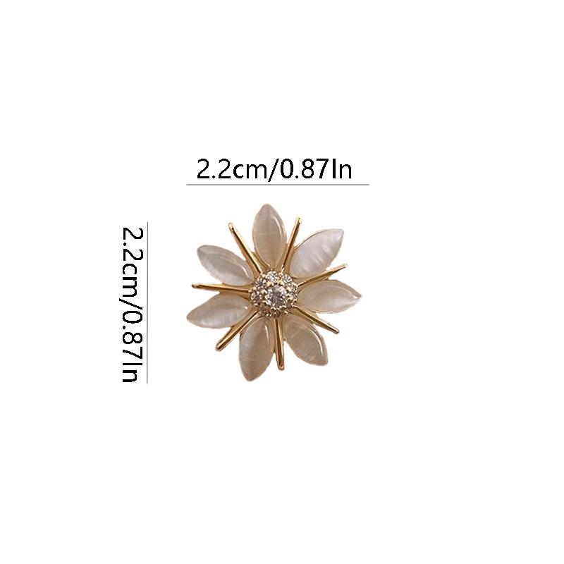 Snowflake Zircon Brooch Fashion Elegant Women Alloy Brooches Clothes Pins Accessories Party Wedding Gifts