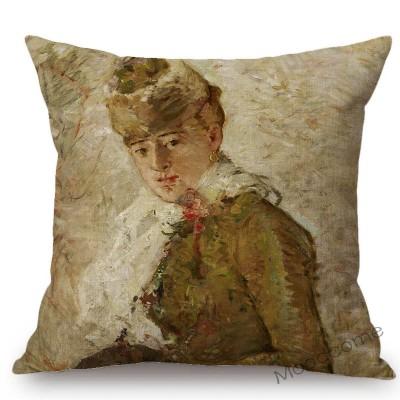 French Female Impressionist Painter Berthe Morisot The Craddle Gallery Oil Painting Throw Pillow Case Sofa Linen Cushion Cover