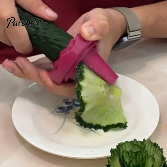 Salad Presentation Tool Spiral Vegetable Curler, Stainless Steel Blade Handheld Twister, Creative Kitchen for Rotatable Fruit Cutter Carrots Cucumbers