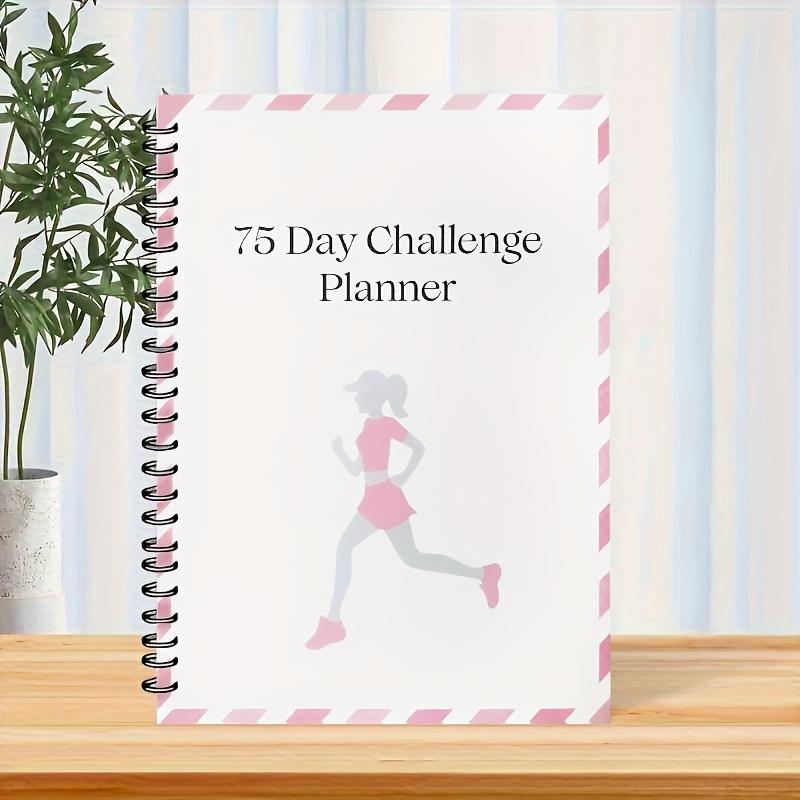 75-Tage Fitness-Challenge Planer - Spiralgebundenes Journal mit täglichen/wöchentlichen Trackern, Trainings- & Gewohnheitstracker, Motivierendes Erfolgsnotizbuch