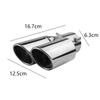 Srasakan Car Muffler Cutter, Straight Type, 2 Openings, 2.5 Inch Diameter, Exhaust Tip, Stainless