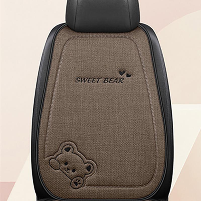 1Pcs Breathable Cartoon Bear Car Seat Cover Non-Slip Cushion for Women's Protection
