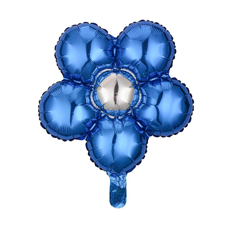 

18-дюймовый пятилепестковый цветок, воздушный шар из алюминиевой пленки, цветочный шар из алюминиевой фольги, цветок сливы, круглый лепесток, семицветный цветок, украшение для дня рождения, летнее украшение 18 inch five petal flower - dark blue