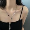 Punk Irregular Zircon Cross Star Necklace for Women Star Crystal Imitated Pearl Choker Necklace Cool Layered Pendant Collar