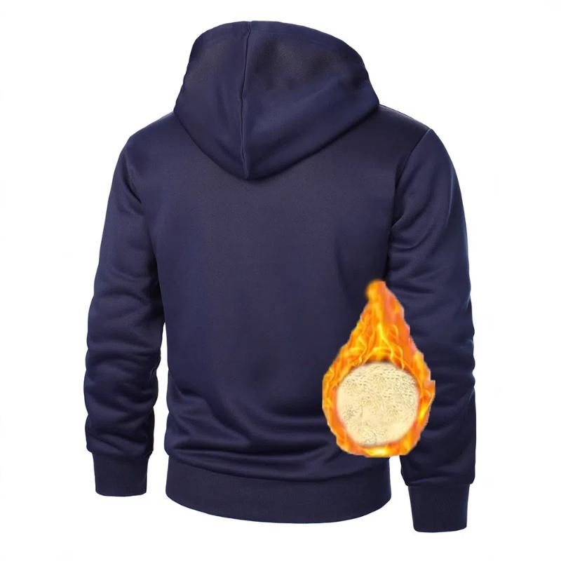 Haine noi pentru bărbați cu hanorace cu imprimeu digital și îngroșare plușată, hanorace cu fermoar pentru bărbați toamnă și iarnă, potrivite cu orice