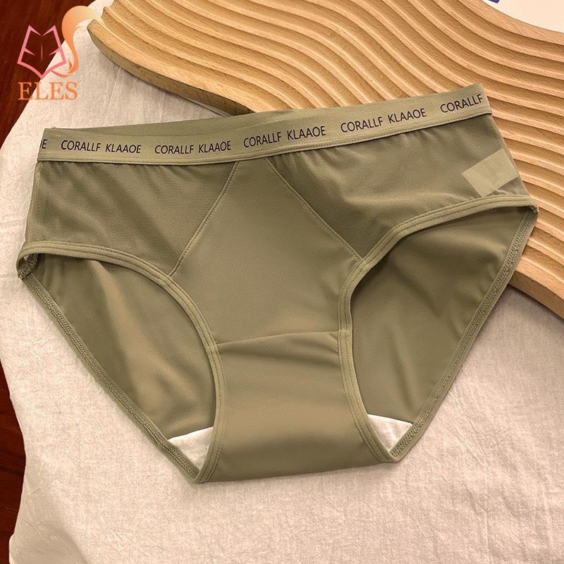 

Seamless Underwear Pure Cotton Mid Waist Triangle Pants Women s Panties Female Underpants Solid Color Panty Women s Underwear XL зелёный