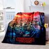Kreslená deka Stranger Things Módní flanelová nadýchaná fleecová přehozová deka Dárek pro děti i dospělé Pohovka Cestování Kempování