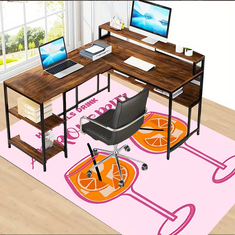 Aperol Spritz Polyester Carpet, Soft Indoor Mat for Office Chair, Living Room, Computer Desk - Decorative Home Office Rug Design