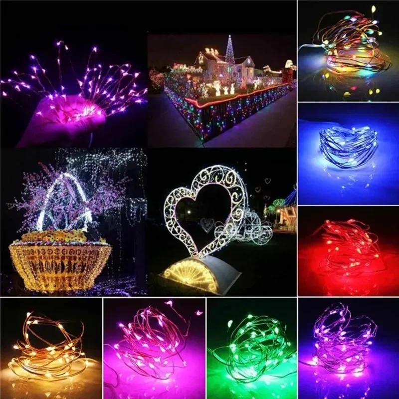 Copper Wire USB LED String Lights Garland Fairy String Light for Holiday Christmas Wedding Party Garden Patio Lights Decoration