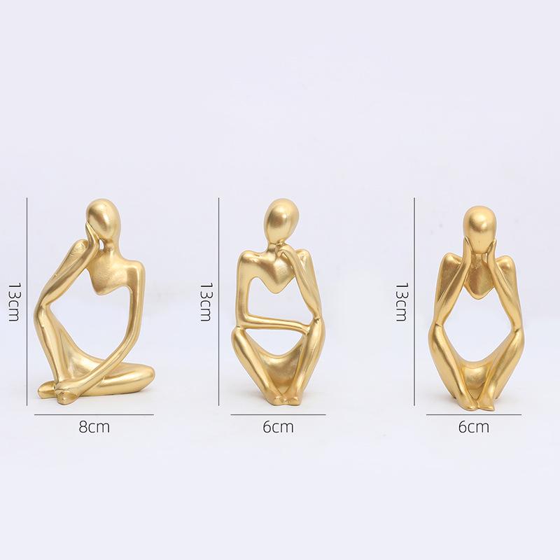 Nordic Luxury Abstract Figurine Tabletop Decor - Mini Shape Handcrafted Art.