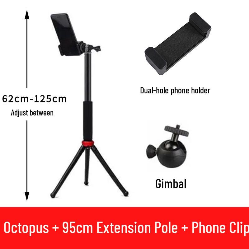 Versatile Flexible Octopus Tripod for Phones & Cameras - Outdoor/Indoor Stand for Selfie, Mirrorless DSLR, Live Streaming