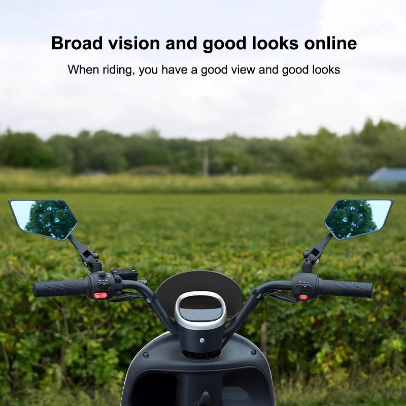 Side Mirror Street King 8 Motorcycle Rearview Mirror Non-Graded Full Alloy Side Mirror Adjustable Hd Rearview Mirror 1Pair