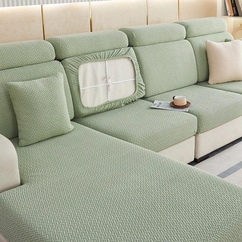 Fodera per cuscino per sedile per divano jacquard, rimovibile, per soggiorno, federa elastica per cuscino per animali domestici, per bambini, lavabile, per mobili