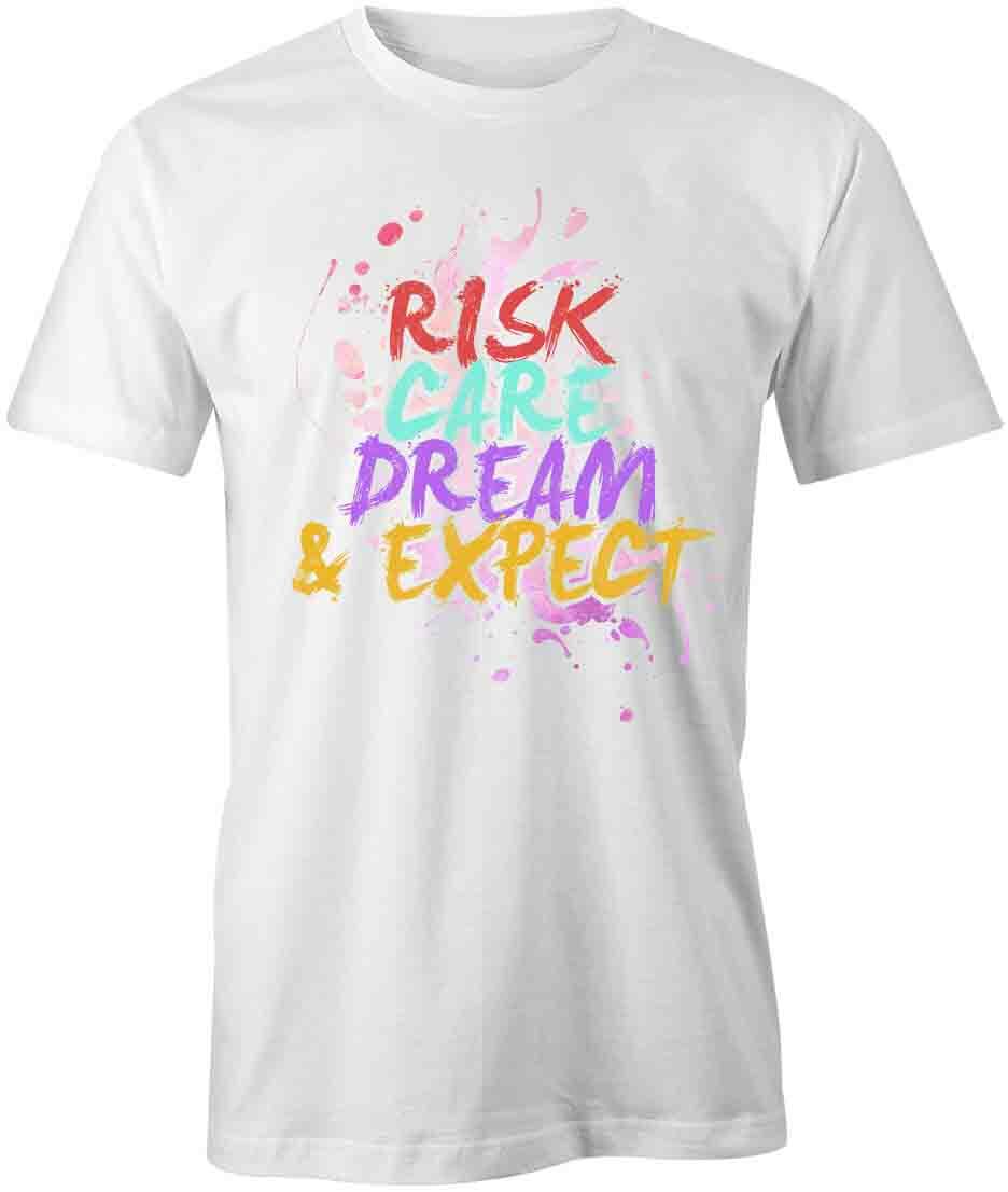 RISK CARE DREAM EXPECT TShirt Tee Short-Sleeved Cotton WHOLESOME S1WCA927 L