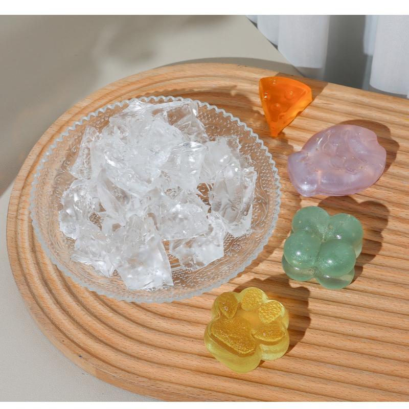 500g Jelly Wax Crystal Clear Smokeless Odorless Long Burning Time for Creative Art Candles Home Decoration Decompression Toys