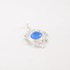 Dark Blue Cat's Eye Gemstone 925 Stamped Silver Jewelry Handmade Pendant For Her CP-1-41