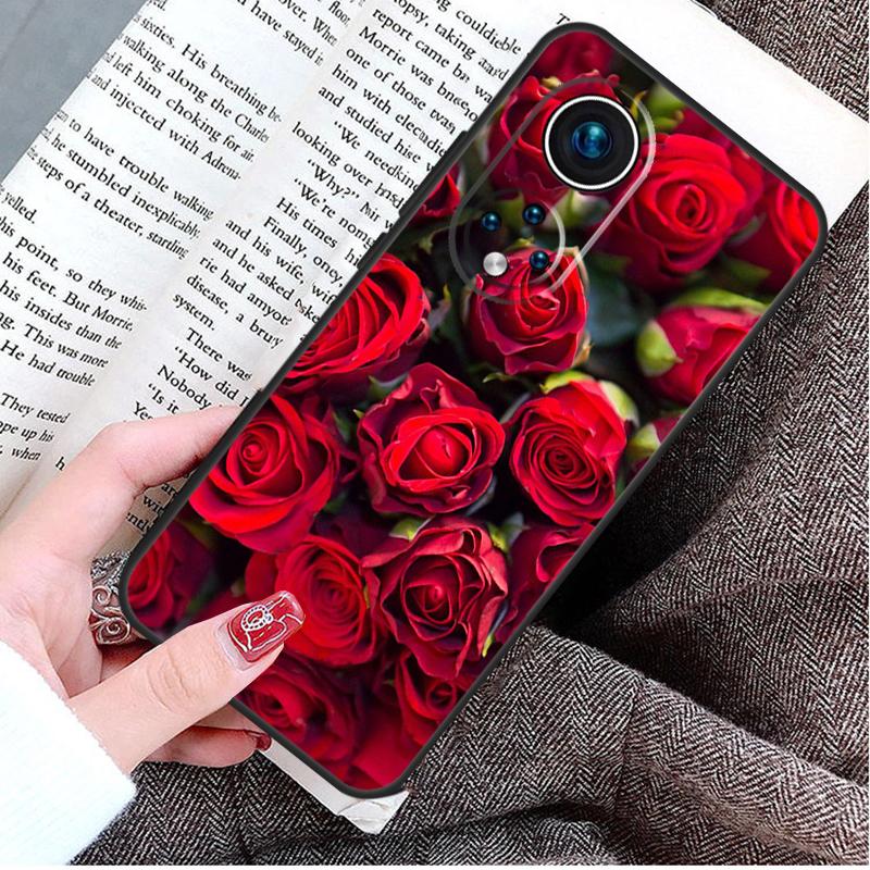 Red Rose Flower Case For Honor Magic 7 5 6 Pro V5 Honor X8b X8a X9b X9c X9a X7a 50 70 90 200 400 Lite Cover