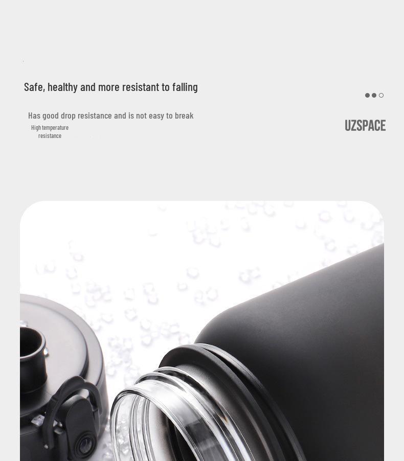 Gradient Color Sports Water Bottle - Large Capacity, Portable for Fitness and Outdoors