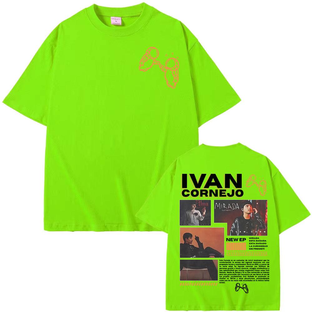 Singer Ivan Cornejo Mirada 2025 Tour Merch T Shirts Men Women Vintage Trend High Street T-shirt Casual O-Neck Oversized T Shirt