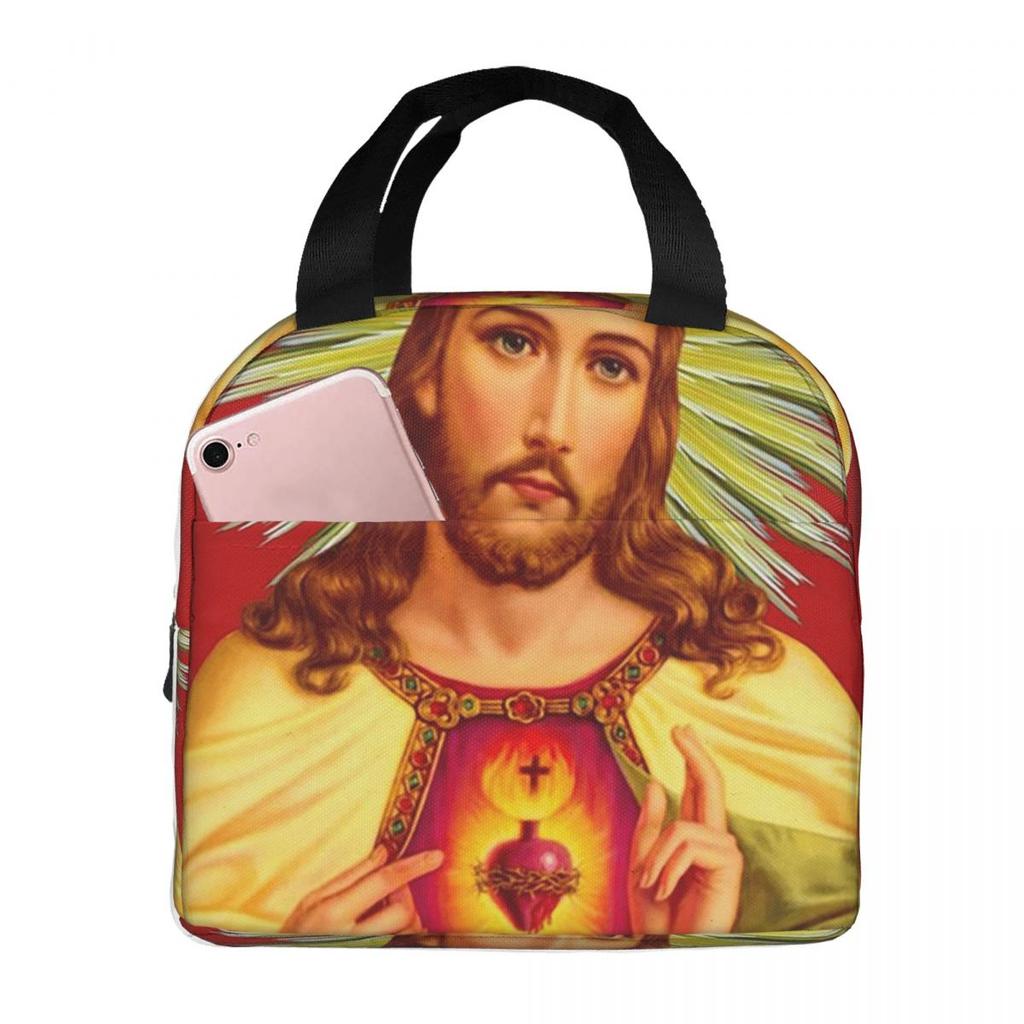 Resurrected Jesus Jesus Biblical References Insulated Lunch Bag for Kids School Cooler Thermal Food Box Tote Portable