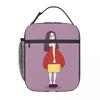 Cartoon Fashion Girl Insulated Lunch Bags for School Office Sport Car Portable Cooler Thermal Bento Box Women Children
