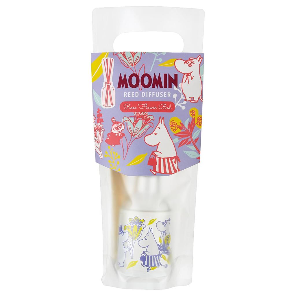 Moomin Reed Diffuser with the Wild Rose Scent of Moomin Valley Room (Aromatic Fragrance, Natural, Gift, Reward, Present)