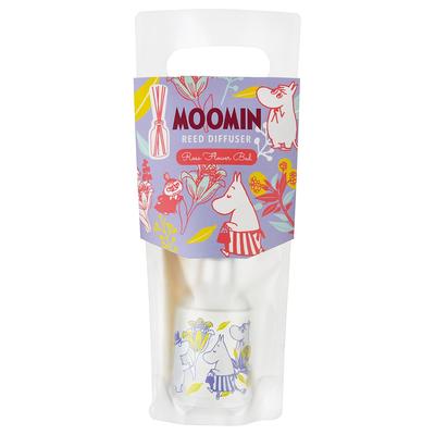 Moomin Reed Diffuser with the Wild Rose Scent of Moomin Valley Room (Aromatic Fragrance, Natural, Gift, Reward, Present)