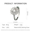Sunflower Moissanite Ring In S925 Sterling Silver - One Carat Zircon, High-End Women's Jewelry
