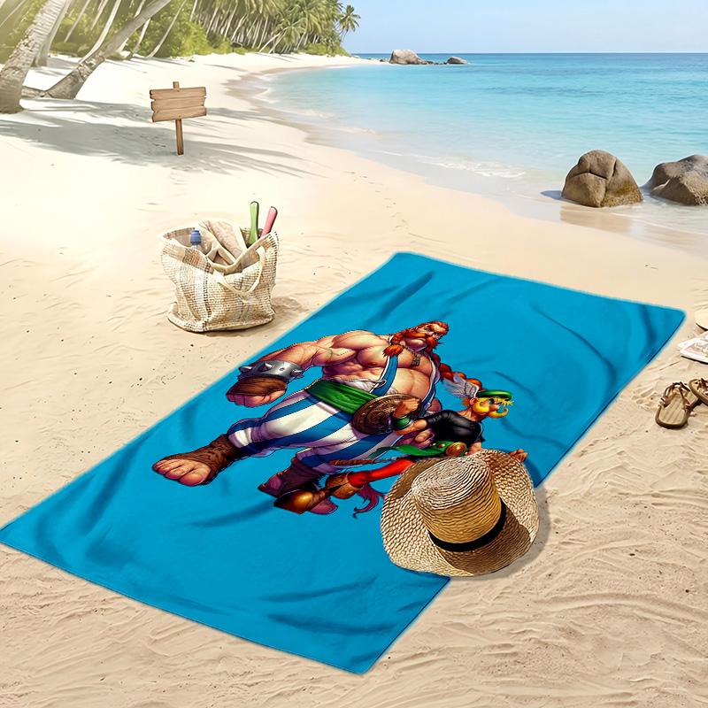 Asciugamano da Spiaggia Asterix & Obelix, Asciugamano Morbido Assorbente Asciugatura Rapida per Spiaggia Piscina Nuoto Viaggio Casa