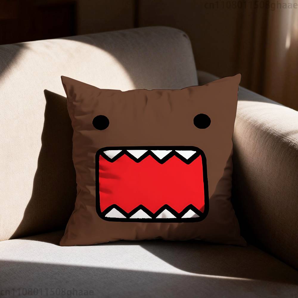 Cute Funny Domo Cartoon  Pillow Cover Living Room Sofa Cushion Cover Bedroom Room Bed Pillow Cover Home Decoration