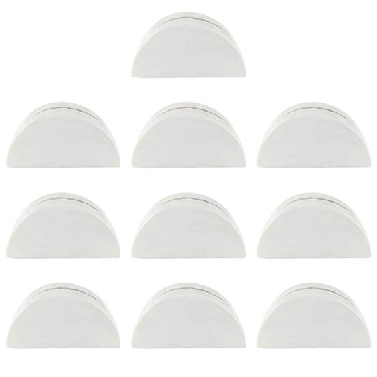 10Pcs Semicircular Wooden Business Card Holder Reusable Wedding Banquet Restaurant Table Number Place Card Holder Stand