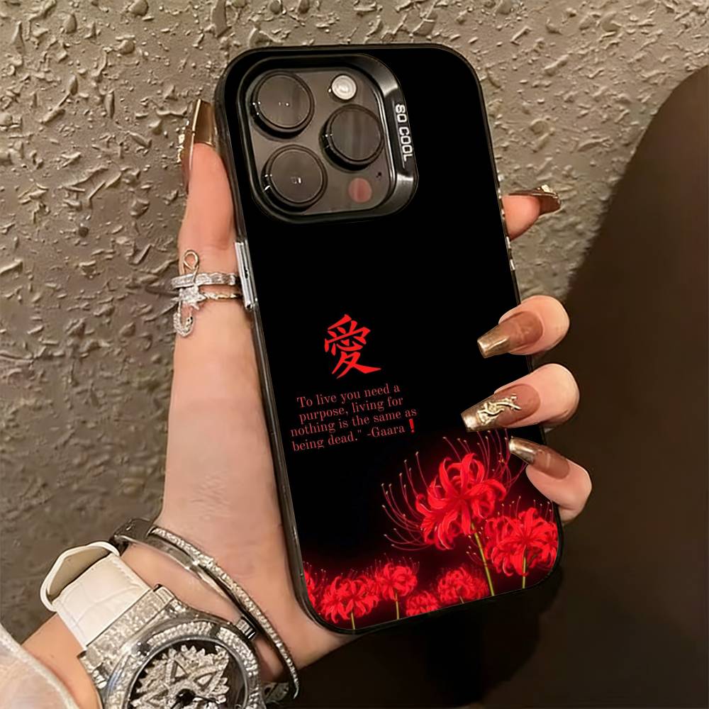 

Ghoul Red Spider Lily Tokyo Phone Case For iPhone 17,16,15,14,13,12,11 Plus,Pro Max,XS,Colored Silver Plated Inside Cover iPhone13