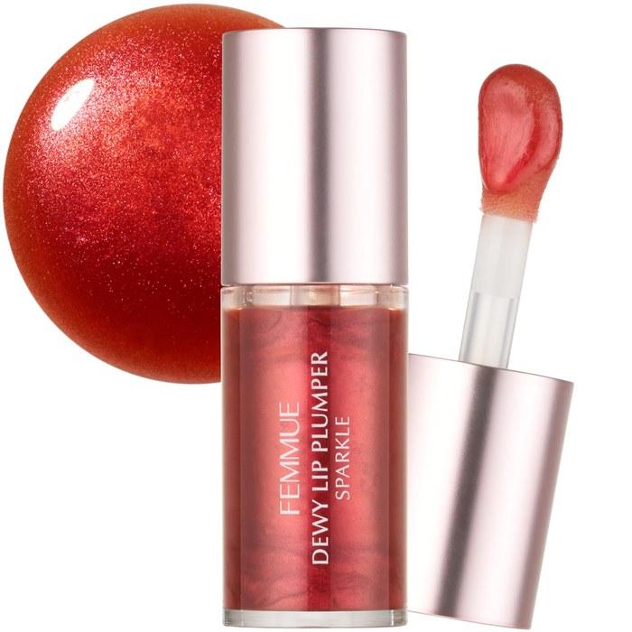 FEMMUE Lip Gloss Plumping Moisturizing [Sheer Color Gloss] Dewy Lip Plumper Sparkle CAMELLIA 1.CAMELLIA