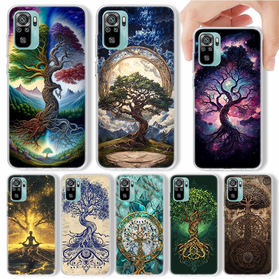 Tree of Life Space Phone Case For Xiaomi Redmi Note 14 13 12S 12 10 10S 11 Pro Plus 11S 11E 11T 9 9S Soft Silicone Shell