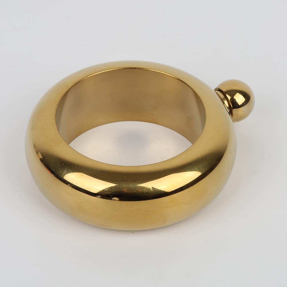 3.5oz Portable Flagon Whiskey Vodka Wine Pot Hip Flask 304 SS bracelet ring  small Alcohol Drinking Bottle outdoor tools