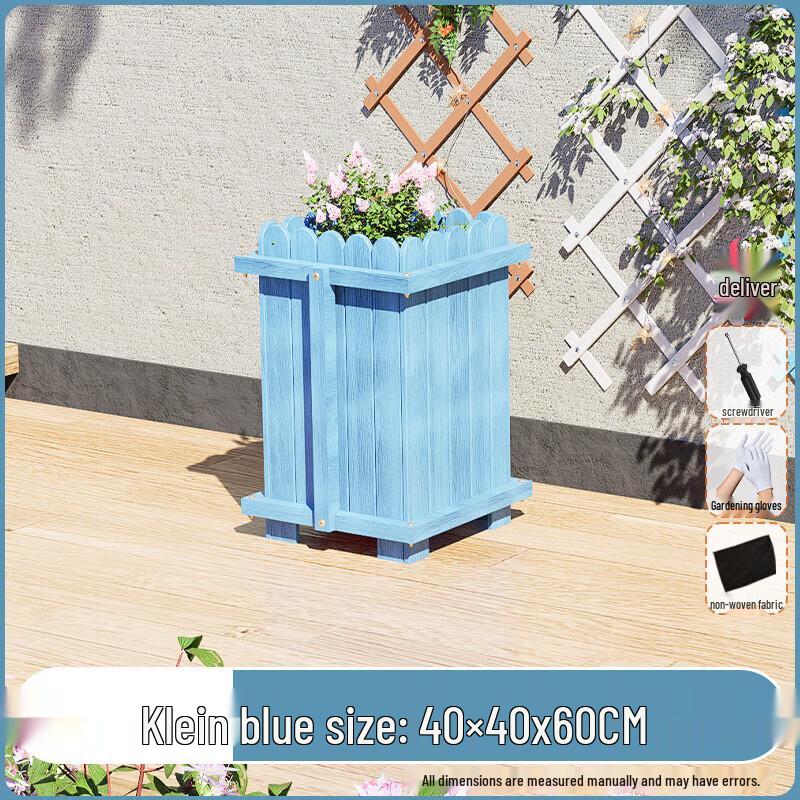 Hualongdun Carbonized Solid Wood Outdoor Planter