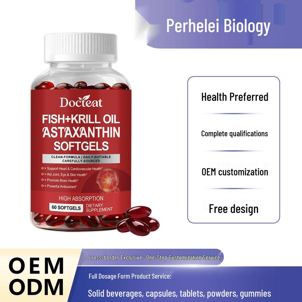 DOCTEAT Astaxanthin Fish Oil Capsules - Gentle Daily Support for Body Comfort.