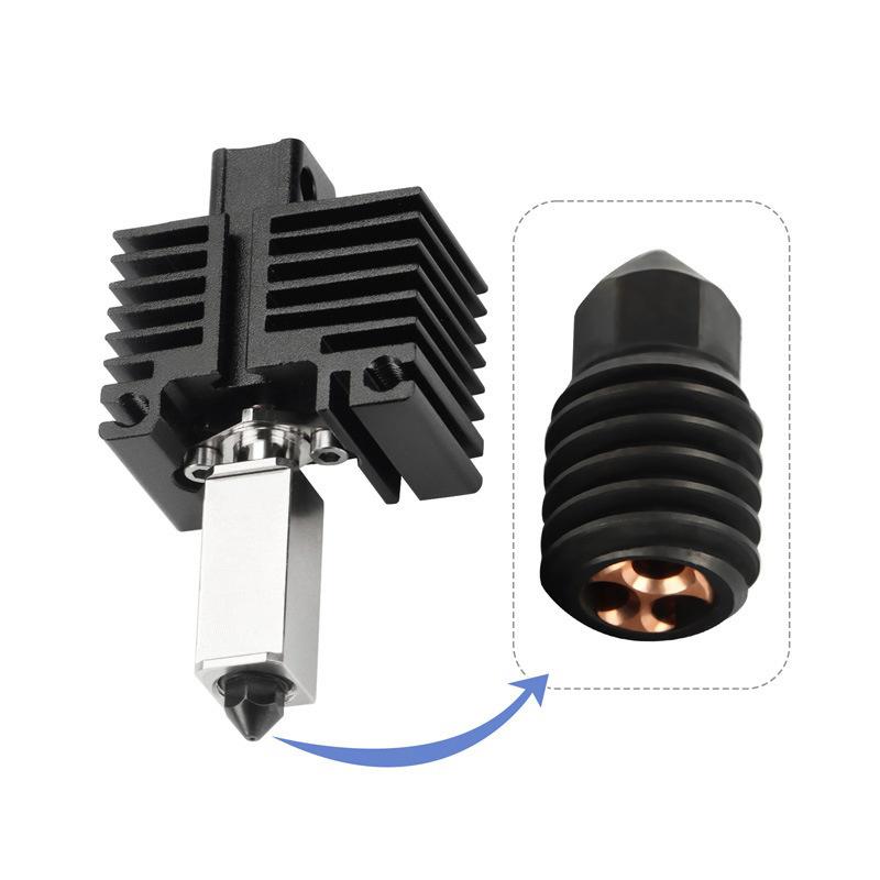 För Bambu Lab X1/P1P Munstycke 0.6 0.8 1.0Mm Härdat Stål Cht Kloning Mässingsmunstycke Uppgraderad Hotend Stål För Bambu Lab 3D-skrivare